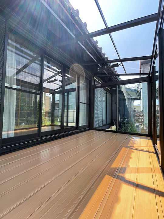 サンルーム室内干し