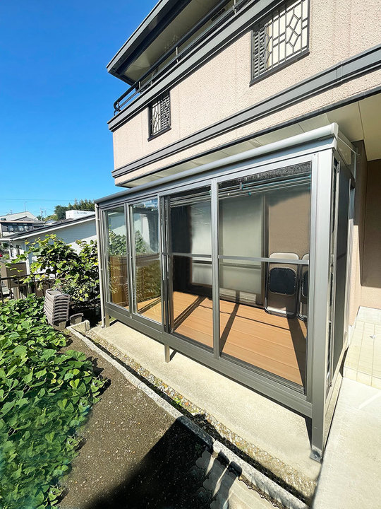 サンルーム室内干し